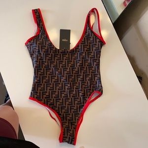 Copy-fendi swimsuit runs small